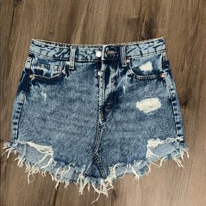 Wild Fable Blue Distressed Jean Shorts